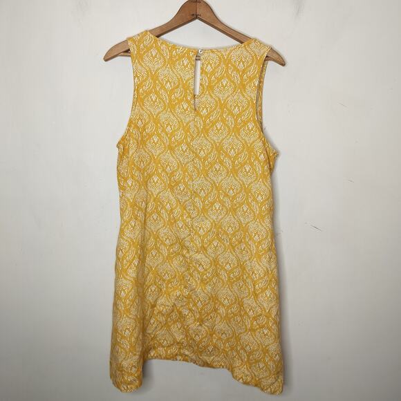 Sigrid Olsen Linen Shift Dress Pockets Floral Filigree - Picture 7 of 9